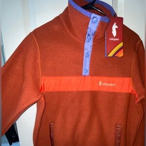 Cotopaxi Rust and Purple Fleece Pullover NWT